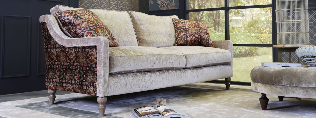 Spink & Edgar Bardot velvet sofa